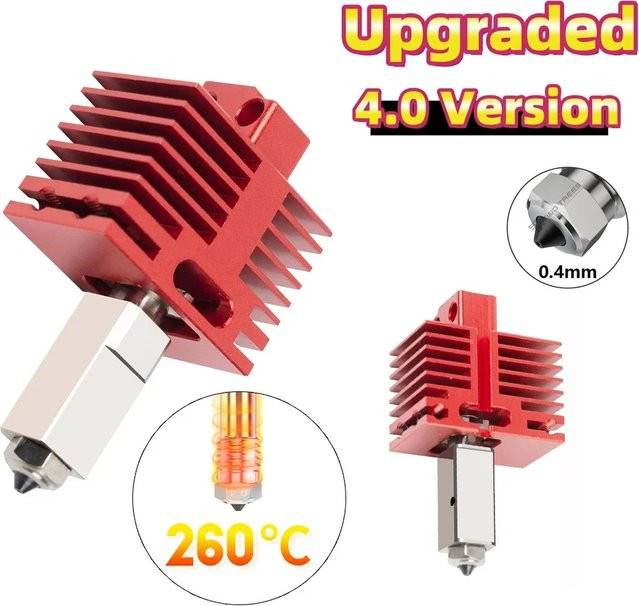 Bambu Lab Hotend mit Düse und Thermistor V4.0 für P1S, X1 Carbon und P1P Zubehör - Bild 1