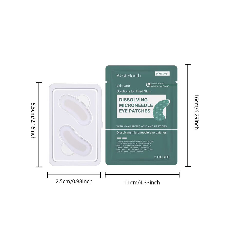 WEST MONTH Hydrogel-Augenmaske mit Hyaluronsäure, Unisex, Reife Haut - Bild 3