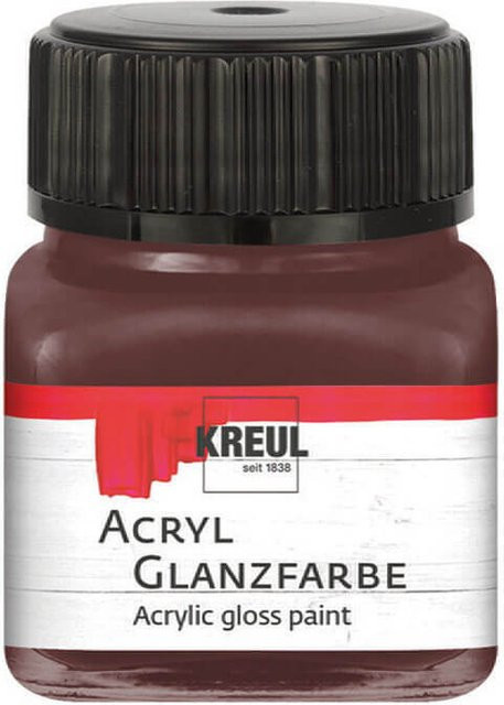 KREUL Acryl Glanzfarbe Dunkelbraun 20 ml - Bild 1