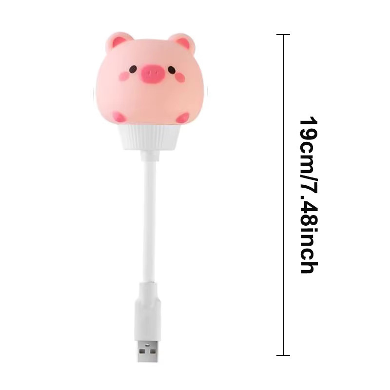 GGbingo LED Nachtlicht mit Fernbedienung und USB-Anschluss, Niedrige Cartoon-Nachtlampe in Weiß für das Kinderzimmer - Bild 4
