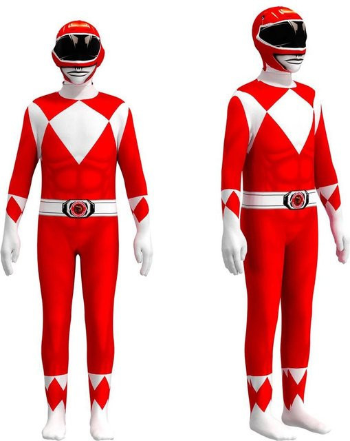 TinyJoy Power Rangers Kostüm, Jumpsuit und Charaktermaske, Rot - Bild 1