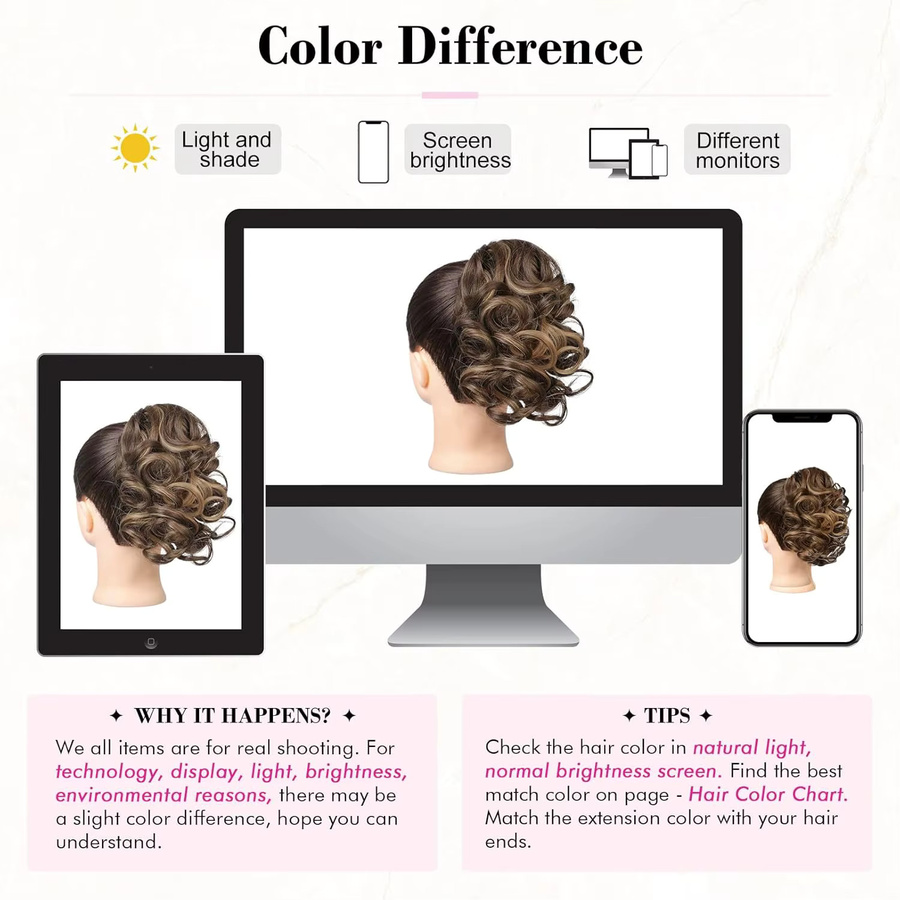 G&T Wig Pferdeschwanzverlängerung, synthetisch, lockig, Damen - Bild 5
