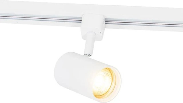 QAZQA Moderner 1-phasiger Schienenstrahler Iconic Jeana in Weiß mit GU10 Fassung und Reflektor - Bild 1