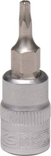 KS Tools 1/4" Bit-Stecknuss Fünfstern mit Stirnlochbohrung TS20 in Silber - Bild 1