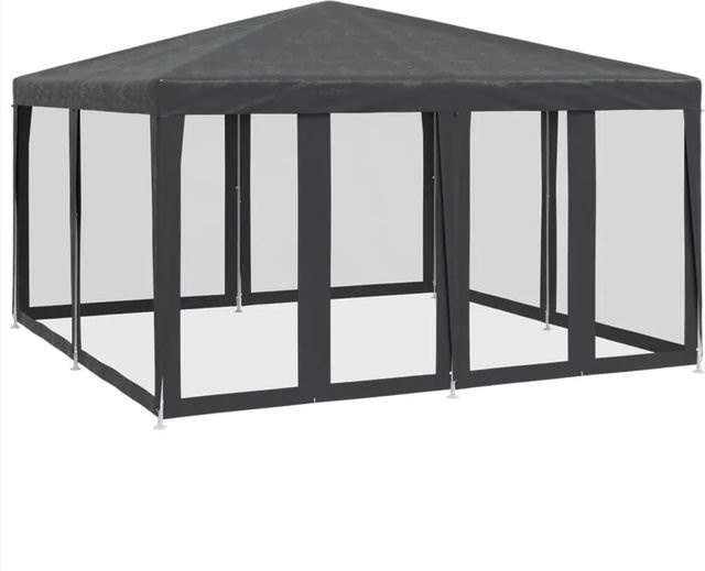 vidaXL Partyzelt mit 8 Mesh-Seitenteilen in Anthrazit, B/T/H: 400 x 400 x 268 cm - Bild 1