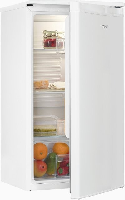 Exquisit Vollraumkühlschrank KS85-V-091D in Weiss, Standgerät mit LED-Innenbeleuchtung und reversibler Tür - Bild 1