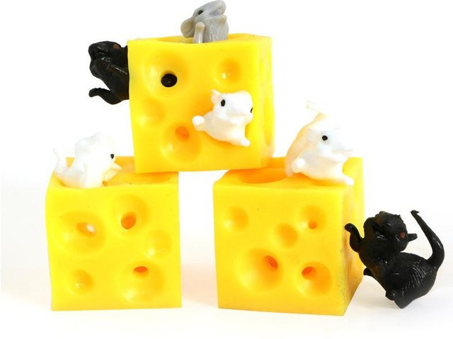 BC Pet Supplies Maus im Käseloch, Stressabbau Spielzeug, 3-teiliges Set - Bild 1
