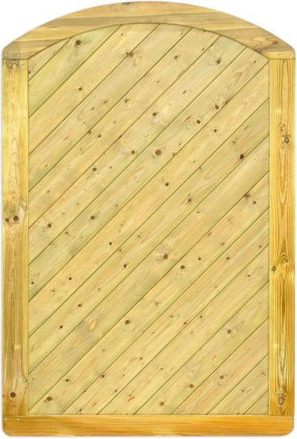 GartenLand Massivzaun INNSBRUCK Gebogen aus Fichte in Grün, kesseldruckimprägniert, B/H: 120 x 180 cm - Bild 1