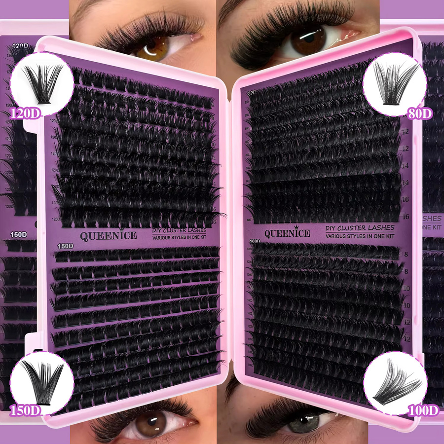 QUEENICE Wimpernbüschel, 700/660 Stück, 8-16mm, Volumen-Wimpern - Bild 4