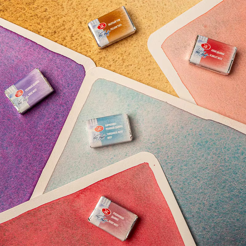 Russische Weiße Nächte Professionelle feste Aquarellfarben in Multicolor mit extra feinen Künstlerpigmenten - Bild 3