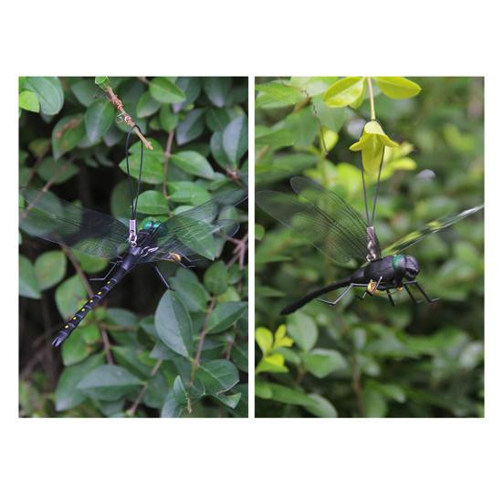 Nymira Künstliche Libelle als Gartendekoration und Insektenschutz in Grün und Mehrfarbig mit Aufhängeschlaufe - Bild 2