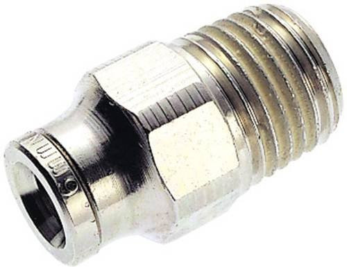 Norgren IMI Gerade-Verbinder 101251228 in Silber mit R1/4 Außengewinde und 12mm Rohr-Durchmesser - Bild 1