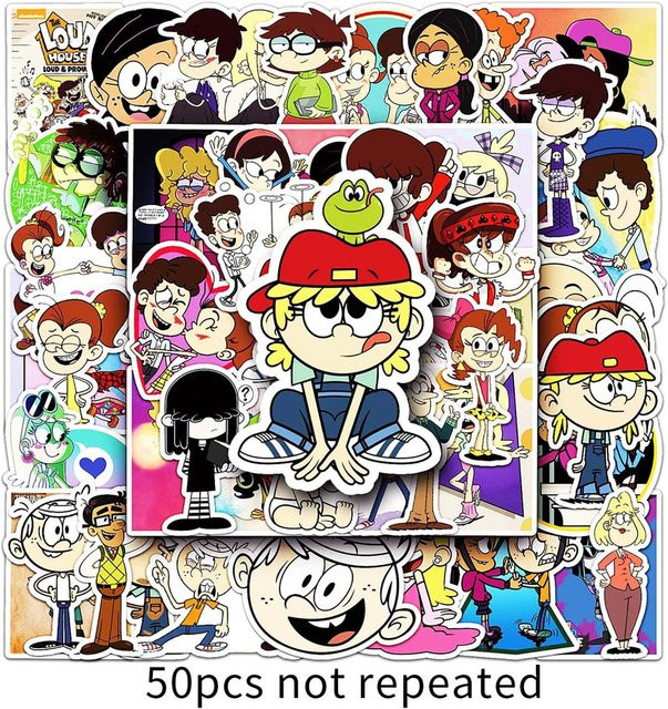 50 Animations Geräusche Familie Cartoon Kritzel Kreativ Laptop Koffer Dekoration Aufkleber - Bild 1