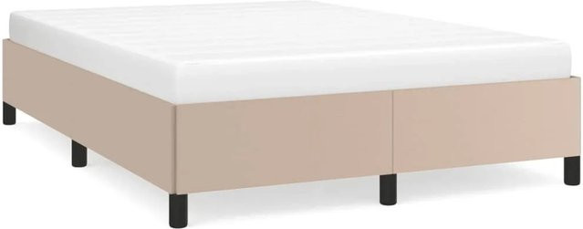 vidaXL Bettgestell gepolstert in Braun aus Kunstleder, B/T/H: 140 x 190 x 35 cm - Bild 1