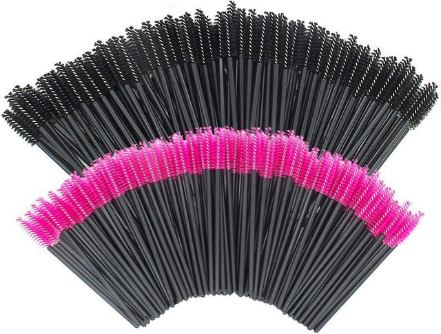 HUAZDS Einweg-Wimpernbürsten, 200 Stück, Schwarz, Unisex - Bild 1