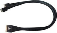 HighPoint NVMe/M.2 Kabel SFF-8654 auf 2x SFF-8611, Schwarz - Bild 1