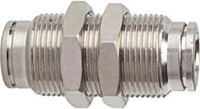 Riegler Gerade Schott-Steckverbindung metallica M14x1,0 aus Messing in Silber - Bild 1