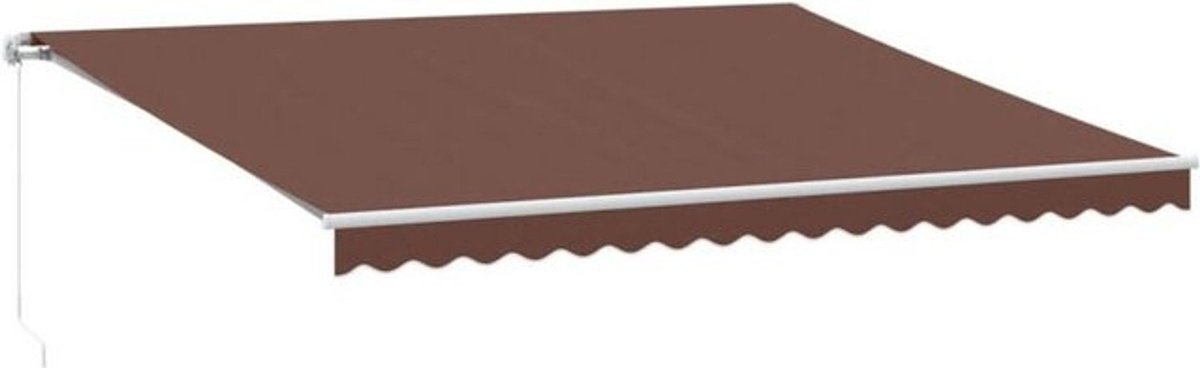 Manuelle Markise mit LED in Braun von Vidaxl, B: 450 cm, T: 350 cm - Bild 1