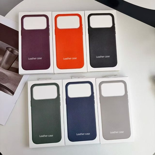 Apple Lederetui für iPhone 17 Pro Max mit MagSafe Wireless Charging in Grau - Bild 1