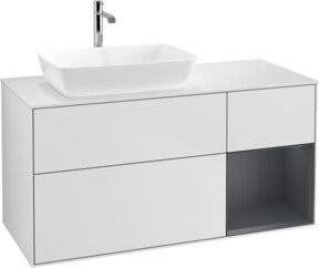 V&B Waschtischunterschrank Finion Wandbeleuchtung in Weiß lackiert, Breite: 120 cm, Tiefe: 50,1 cm, Höhe: 50,1 cm - Bild 1