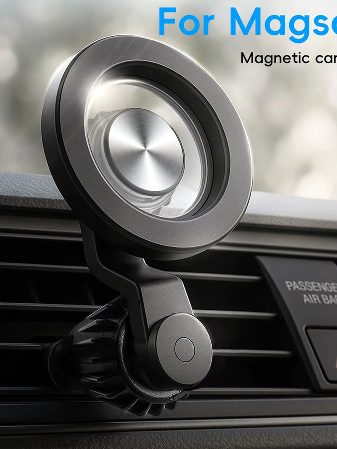 MagSafe-Autohalterung Magnetische Telefonhalterung in Schwarz mit Saugnapf, faltbar und einziehbar - Bild 5
