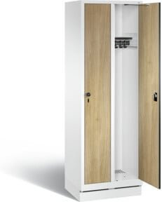 C+P Garderobenschrank Evolo mit Front in Eiche Sereno und Korpus in Verkehrsweiß, H x B x T: 180 x 61 x 50 cm - Bild 1