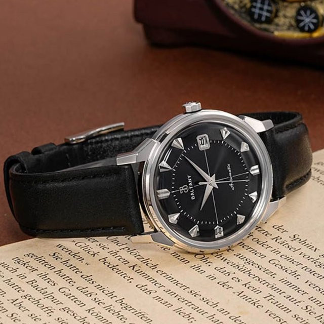 Baltany Armbanduhr Automatik, Edelstahl, 36 mm, Herren, Schwarz - Bild 1
