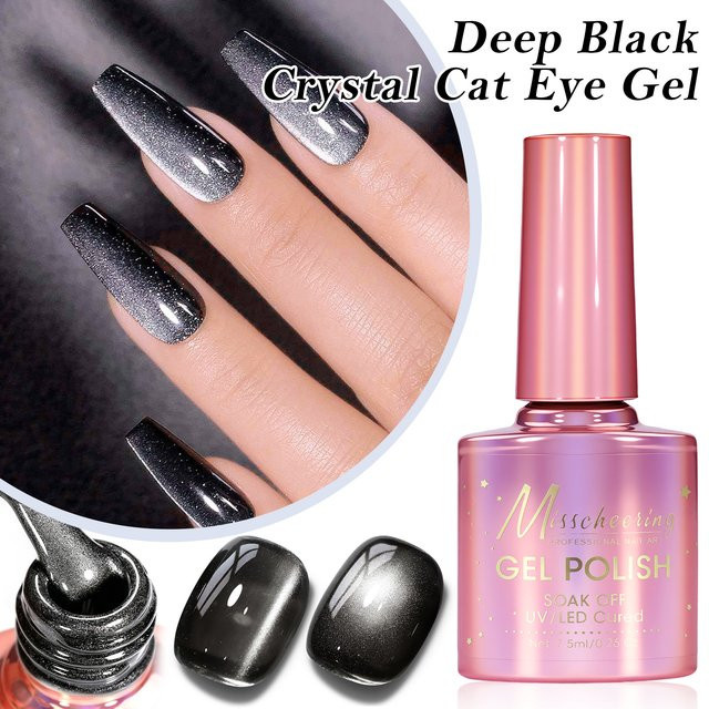 Misscheering Nagellack, Tiefschwarz, Glänzend, 7,5 ml - Bild 1