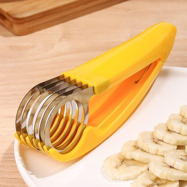 Ambiel Charm Bananenschneider und Obstschneider in Gelb für Schinken, Wurst und Salat - Bild 1