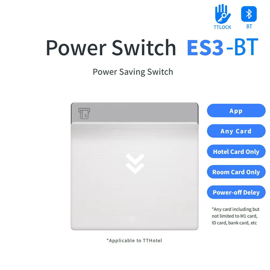 TTHotel Energiespar-Schalter mit RFID 13,56 MHz Karten-App zur Energiekontrolle in Weiß - Bild 2