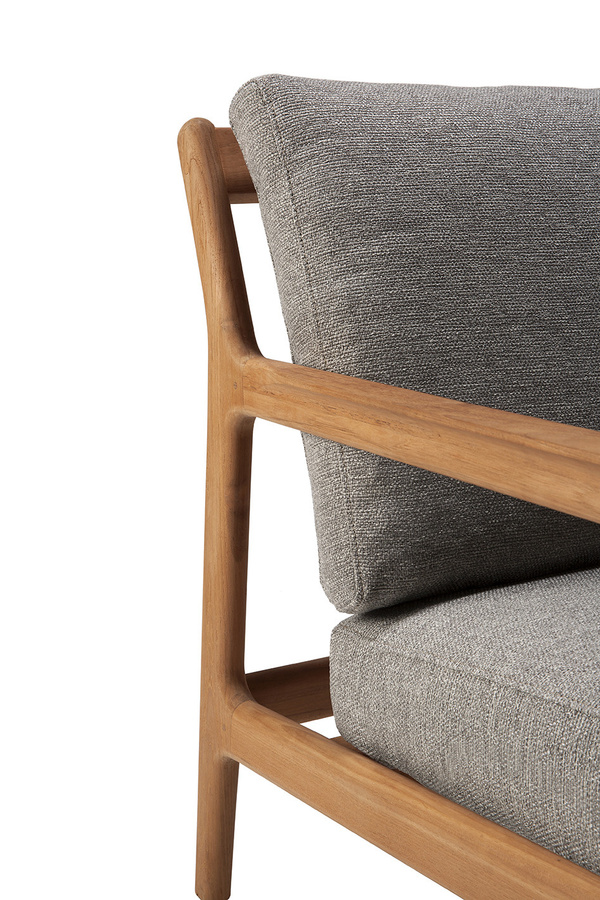 Ethnicraft Jack Outdoor Sofa 3-Sitzer aus Teakholz in Braun mit Armlehnen und Polstern - Bild 2