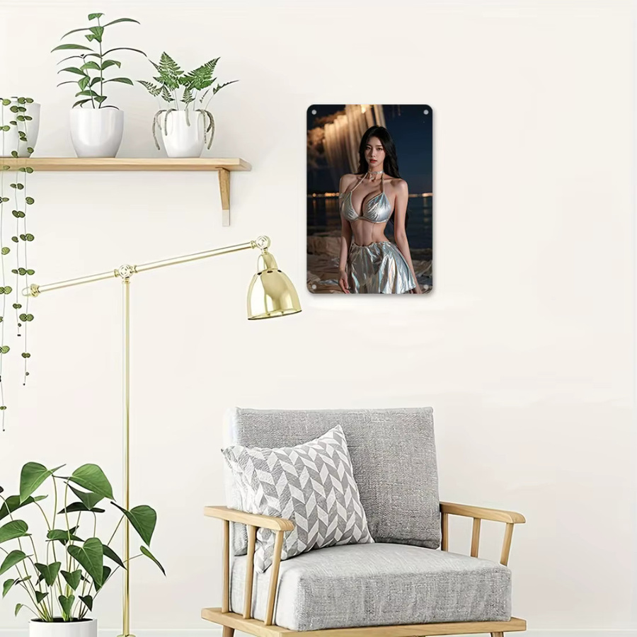CIFBUY Retro Metall-Blechschild Vintage Wandkunst-Dekoration Mehrfarbig B: 20,32 cm, H: 30,48 cm - Bild 3