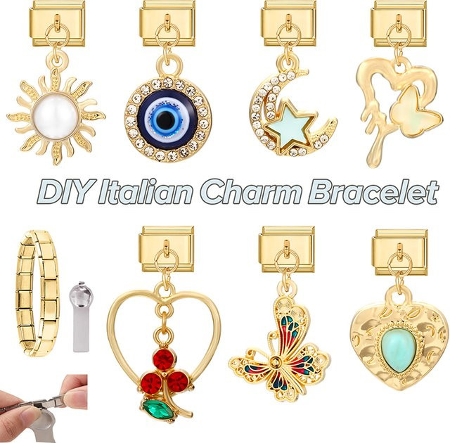 Yolorist Armband, Edelstahl, Gold, Damen, Herz Schmetterling - Bild 1