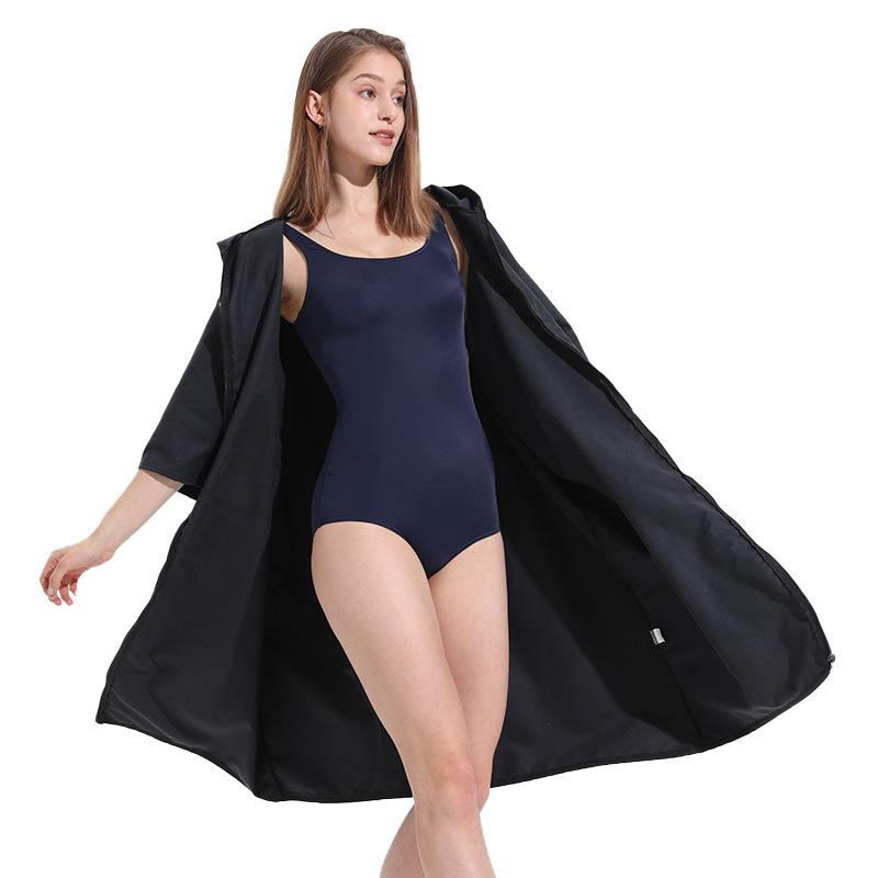 HomeHarmony Schnelltrocknender Surf- und Tauch-Poncho mit Reißverschluss, Strandtuch B/H: 110 x 78 cm - Bild 7
