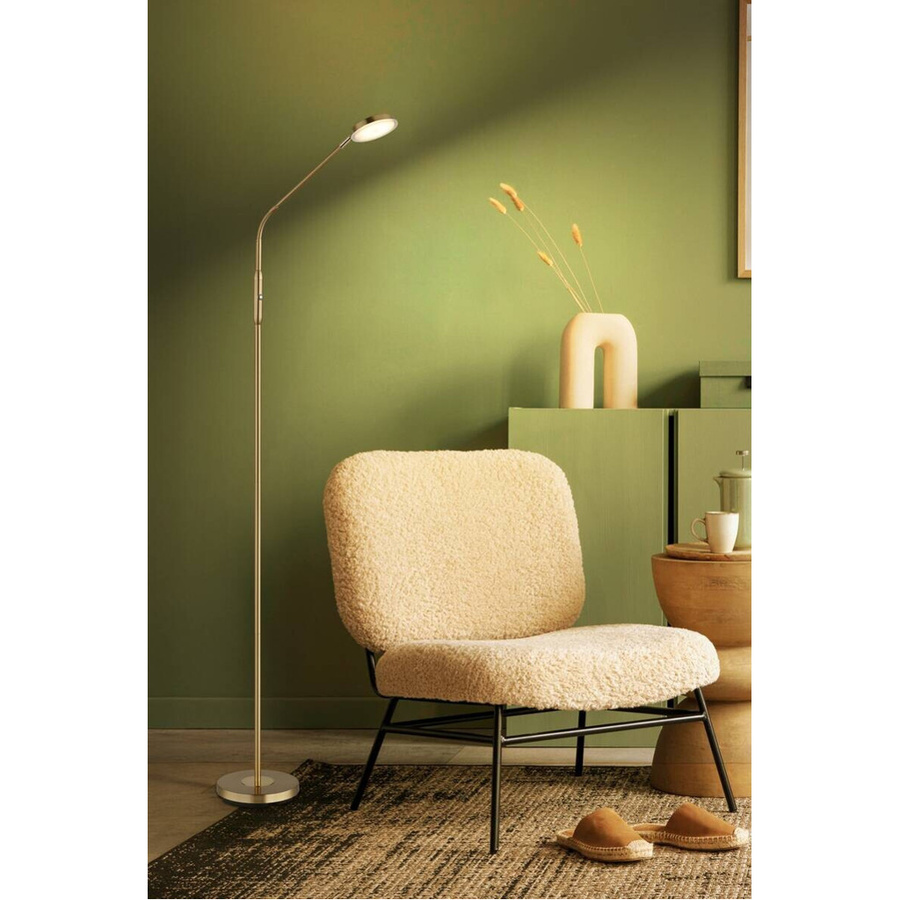 GLOBO Stehleuchte SILVIO in Messing, dimmbar mit LED und Touch-Funktion, B/T/H: 20 x 52 x 173 cm - Bild 2