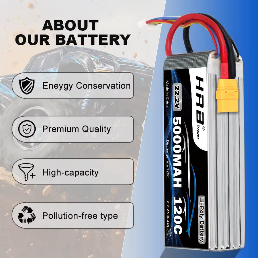 HRB Lipo Batterie 22,2 v 5000 mah, Drone Batterie, mit XT90 Stecker - Bild 3