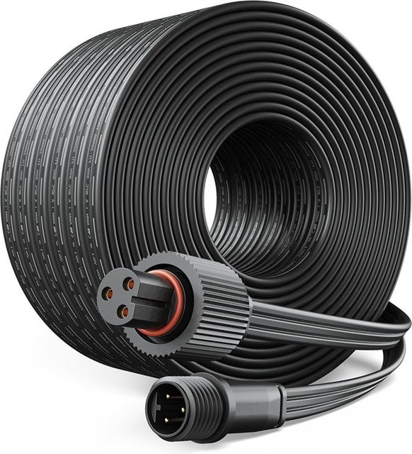 FYBL Wasserdichtes 16FT Verlängerungskabel in Schwarz für Govee H705A und H706A Permanent Outdoor Lights Series - Bild 1