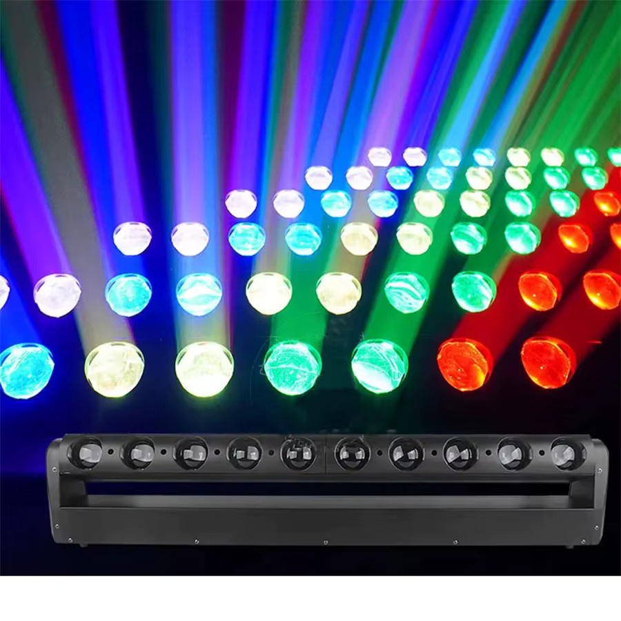 Ybeiyuan LED Spot Bar mit 10 Moving Heads RBGW 4-in-1 Schwarz - Bild 3