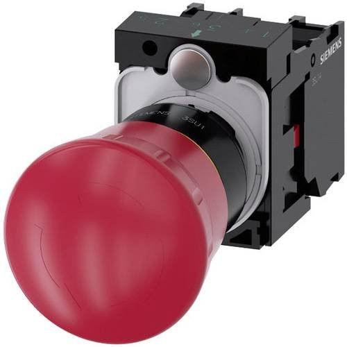 Siemens Not-Halt-Pilzdrucktaster 3SU1100-1HB20-1PA0 in Rot mit Drehentriegelung - Bild 1