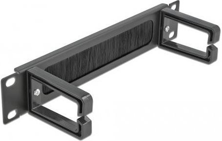 Delock 66485 Netzwerkschrank-Bürstenleiste 10 Zoll in Schwarz - Bild 1