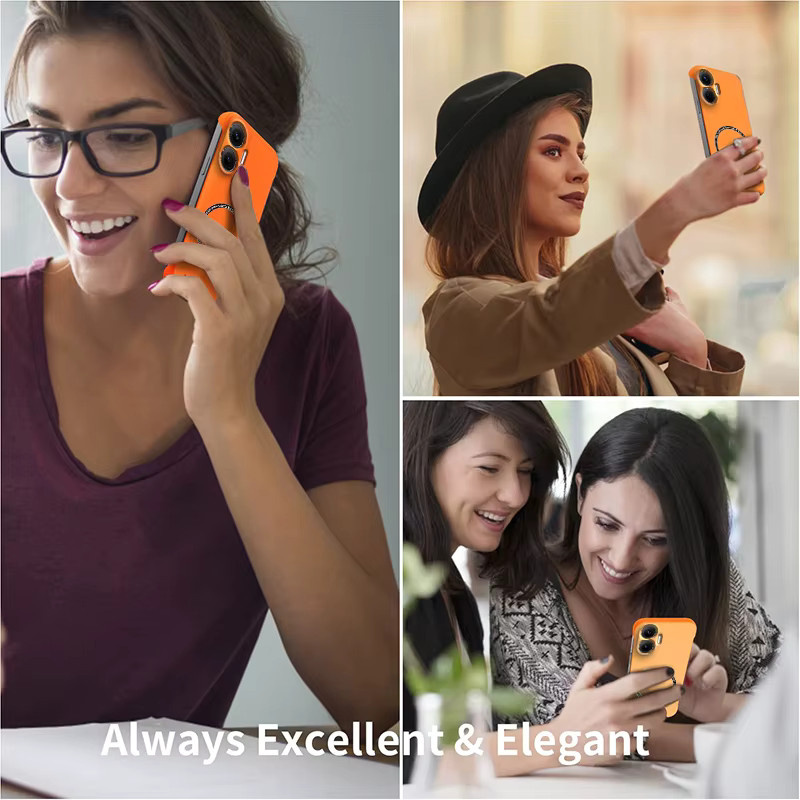Schlanke und rahmenlose Schutzhülle für Xiaomi POCO X8 Pro Max X7 X6 F8 Ultra F8 F7 M8 M7 in Orange - Bild 4