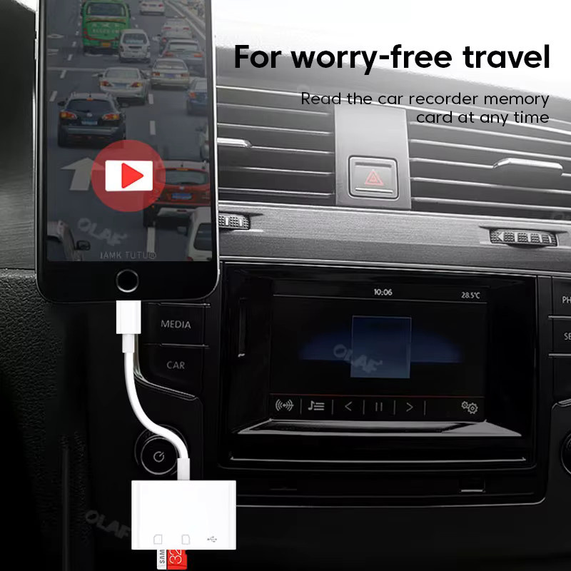 Elough USB-C Kartenleser für TF, CF und SD Speicherkarten in Schwarz - Bild 5