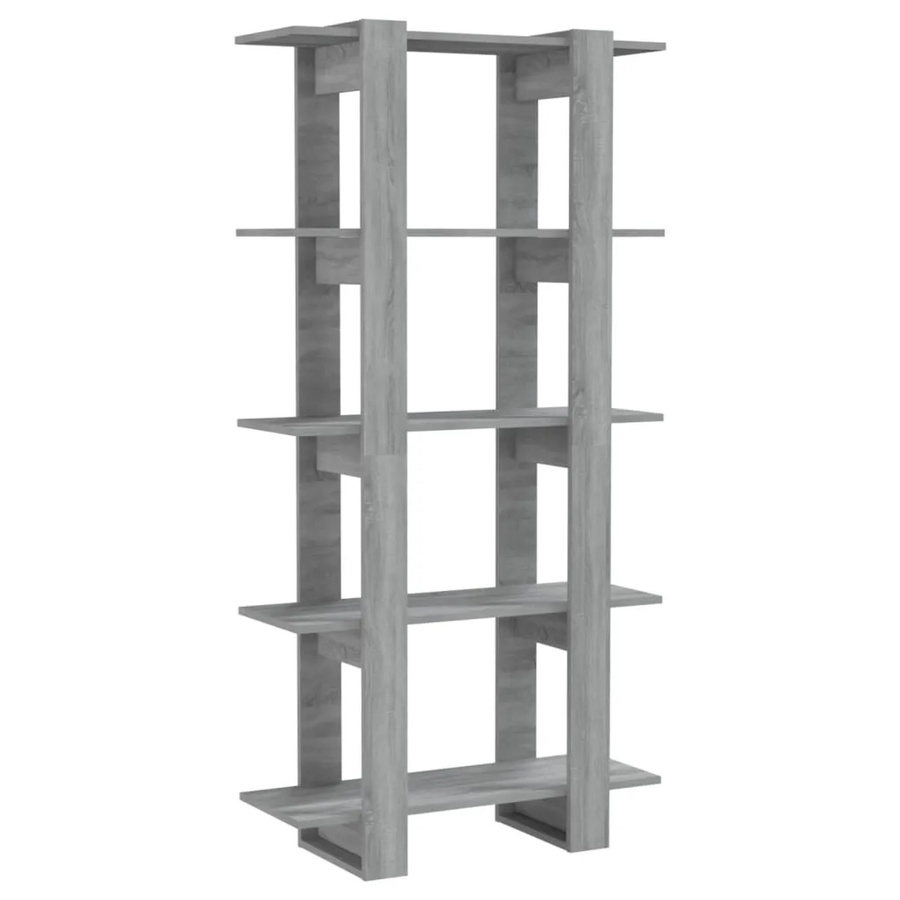 vidaXL Bücherregal und Raumteiler in Grau Sonoma, modernes Design aus Holzwerkstoff, B/T/H: 80 x 30 x 160 cm - Bild 2