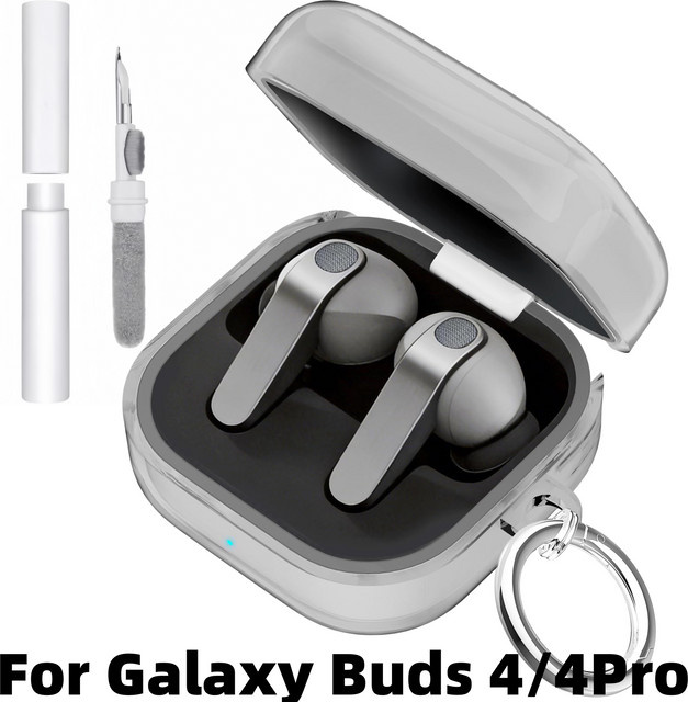 Transparente TPU-Schutzhülle für Samsung Galaxy Buds 4 Pro und Buds 4 inklusive Reinigungsset - Bild 1