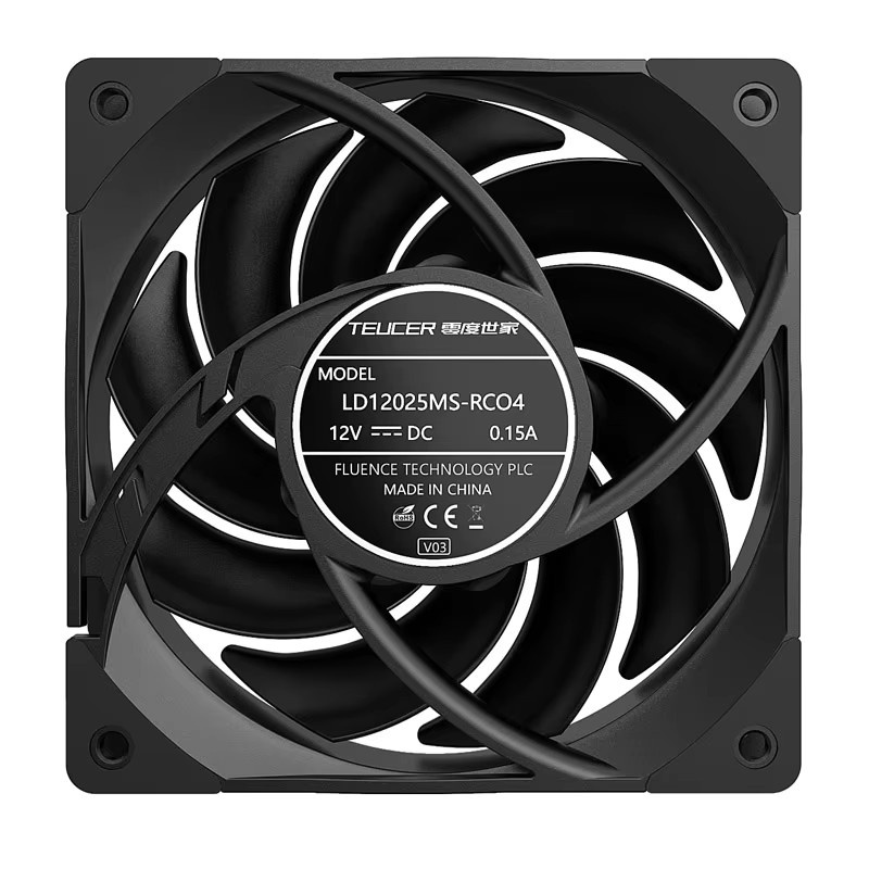 TEUCER T30 CPU-Kühlerlüfter mit 2150 U/min, 4PIN PWM, 12 cm Computergehäuse-Kühlsystemlüfter in Schwarz oder Weiß - Bild 2