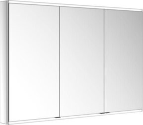 Keuco Spiegelschrank Royal Modular 2.0 mit 3 Drehtüren und LED-Beleuchtung, Weiß/Silber, B/H/T: 140 x 90 x 12 cm - Bild 1