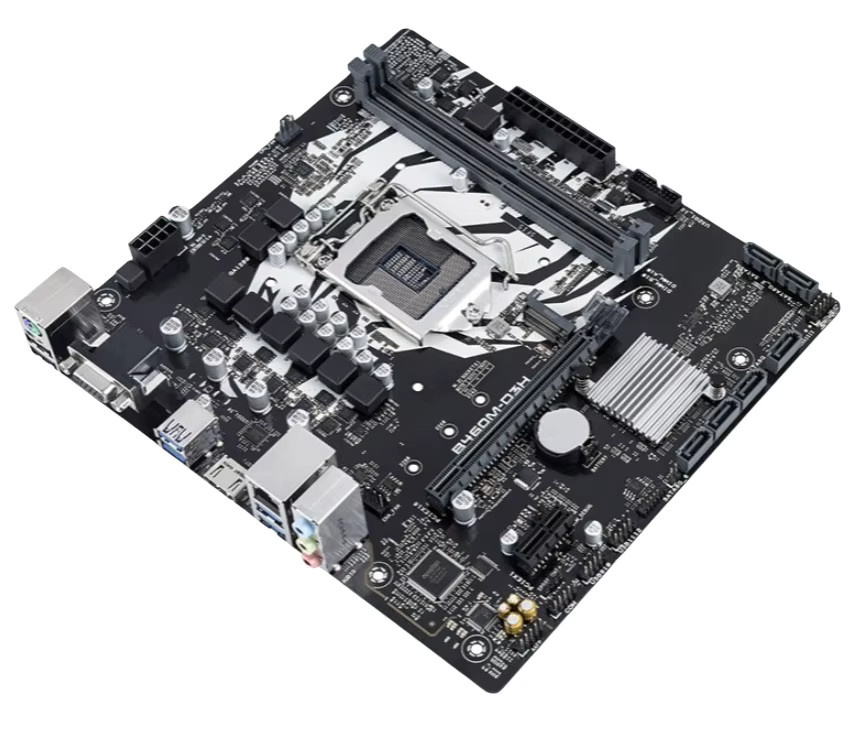 XINRENCHONG B460M-D3H Motherboard Micro ATX mit LGA 1200 Sockel, unterstützt Intel i9-10900K, i7-10700K, i5-10400 und i3-10100 CPUs, DDR4 64GB, M.2, SATA III und HDMI, Schwarz - Bild 5