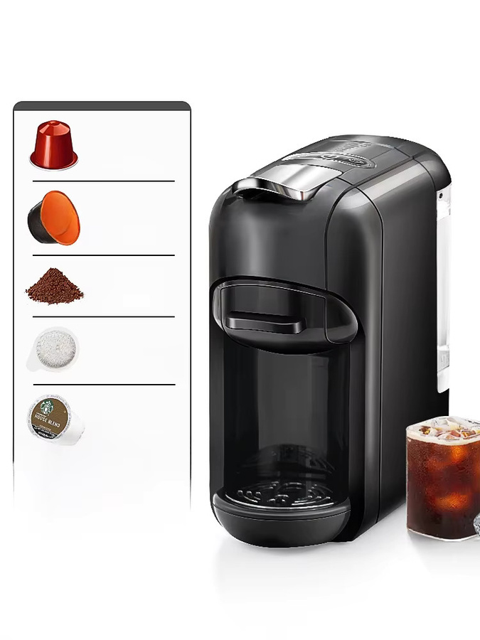 Cafelffe 5-in-1 Kaffeemaschine in Schwarz für Nespresso Kapseln, Dolce Gusto, ESE-Pods und gemahlenen Kaffee mit 19 Bar Druck für Heiß- und Kaltgetränke - Bild 5