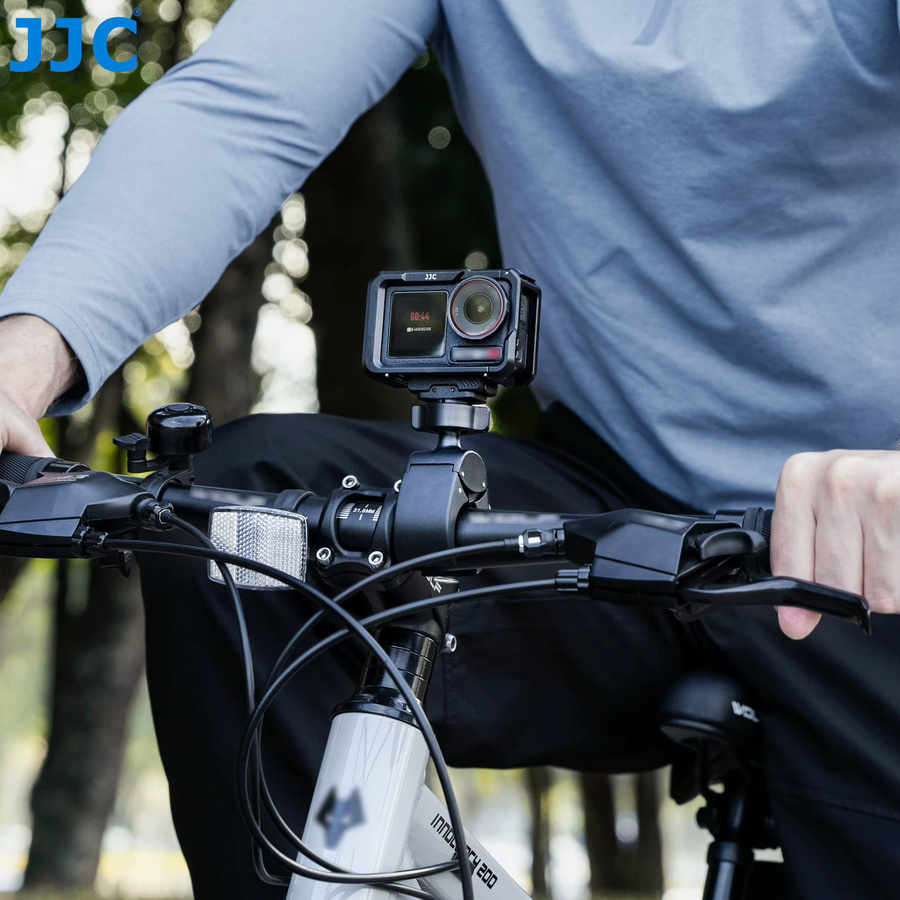 JJC Lenkerhalterung für DJI Osmo Action 6 5 Pro 4 3 Action Camera Motorrad-Klemmhalterung mit magnetischem Schnellverschlussadapter in Schwarz - Bild 6