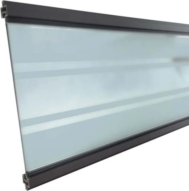 T & J Glasfüllung Gotland-Serie Anthrazit, Glas und WPC, B/H: 20,6 x 179,3 cm - Bild 1
